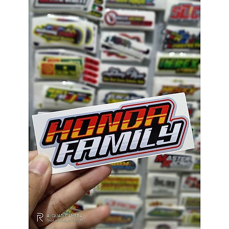 sticker / stiker  printing HEREX HONDA FAMILY stiker helm body motor decal variasi motor helm dan vi