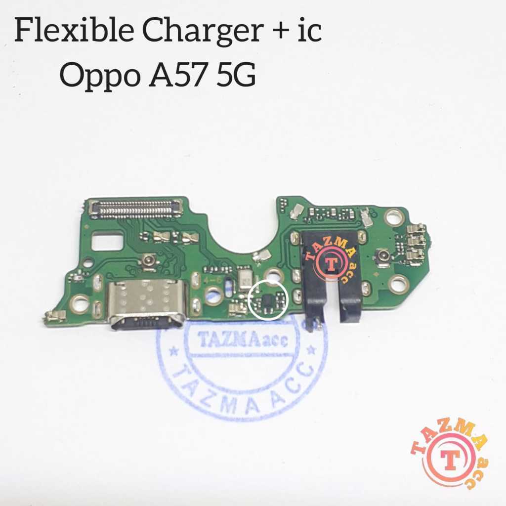 Plus ic + Oppo A57 5G Ori Flexible Charger + ic Flexibel Fleksibel Konektor Cas Charger OPPO A57 5G