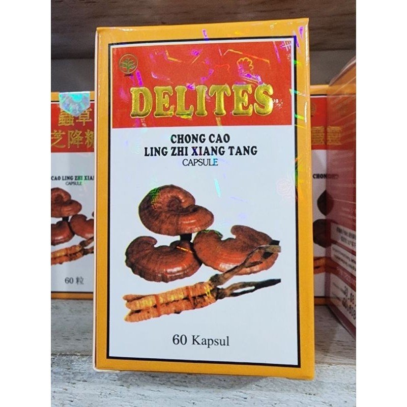 ORIGINAL ASLI Delites Chong Cao Ling Zhi Xiang Tang 1 botol 60 kapsul
