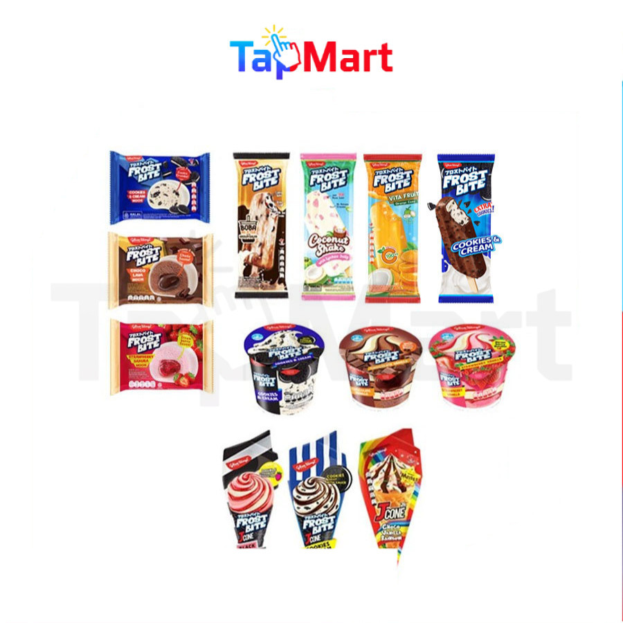 TapMart - Glico Wings FROST BITE Boba Milk Tea | Choco Lava | Cookies Cream Mochi | Coconut Shake Ic