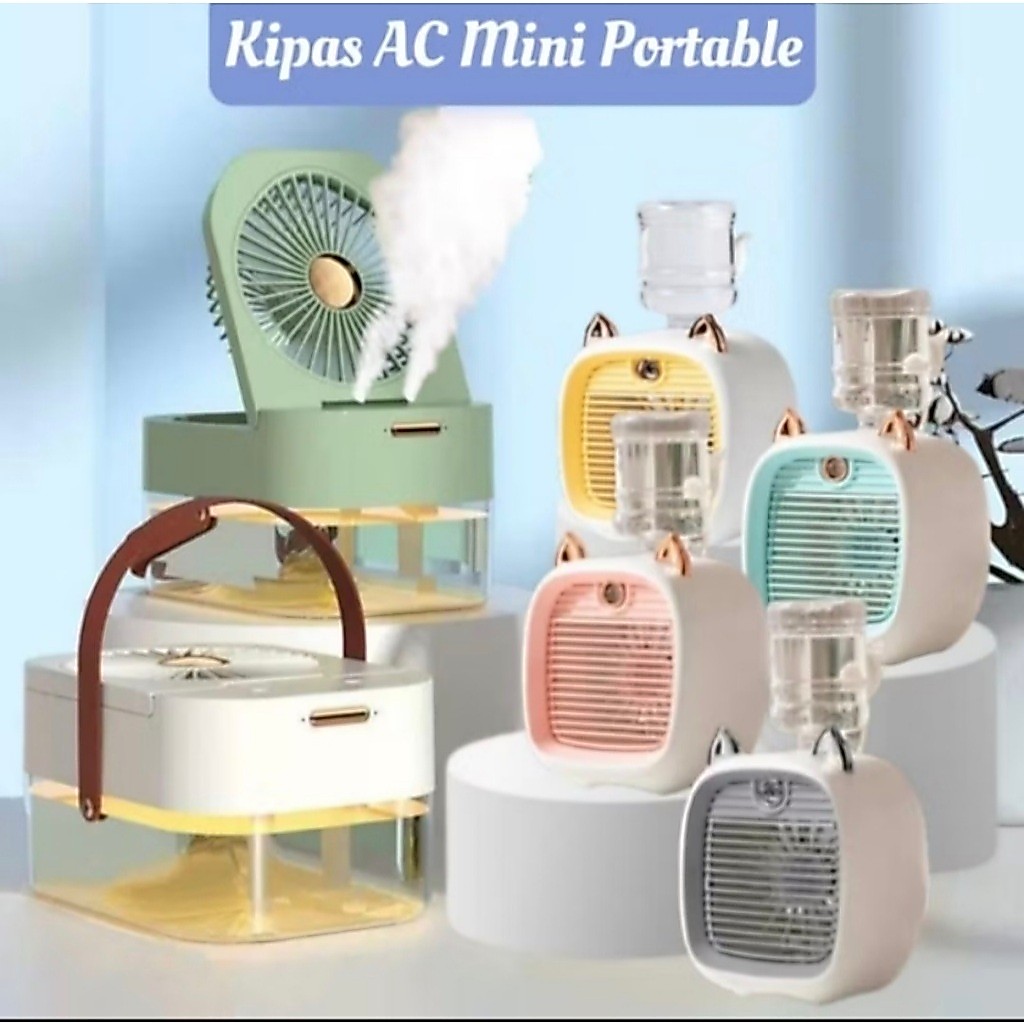 Kipas AC Portable Mini Air Cooler – Kipas Angin Pendingin Udara Serbaguna (Tanpa Kabel USB)