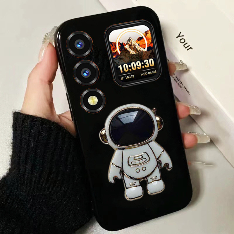 Untuk Oukitel WP66 Phone Case Soft Rubber Halus Soft Shockproof Dengan Penutup Braket Astronot untuk