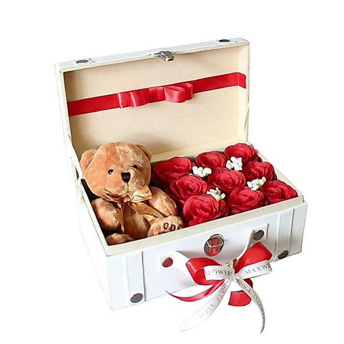 Hadiah Bunga Rose Teddy bear Maxwell Flowers