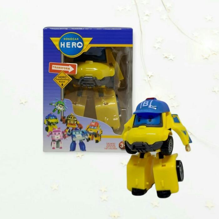 Best Seller Mainan Robocar poli mark & bucky bisa berubah bentuk figure robot tran - Bucky