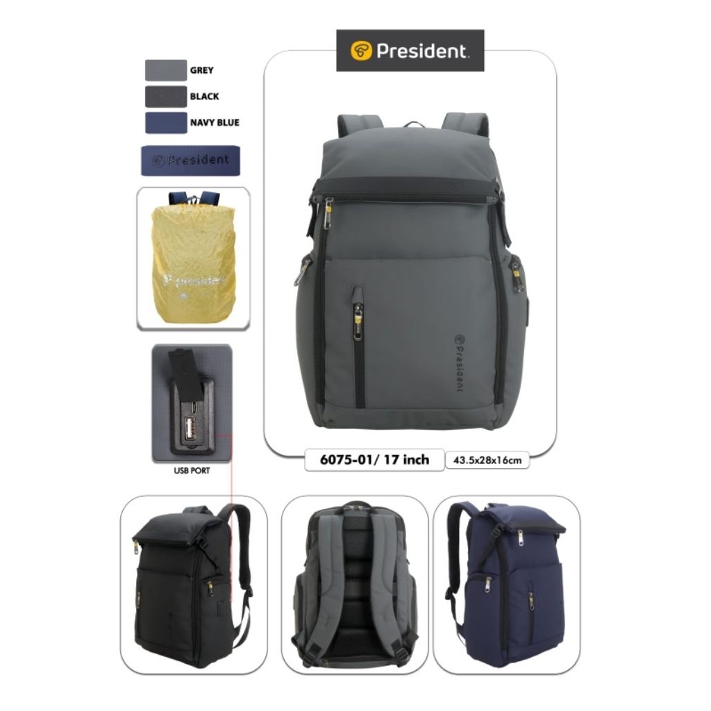 [ PRESIDENT ] | BACKPACK PRESIDENT 6075-01/17 | TAS RANSEL PRESIDENT | TAS PRESIDENT ORIGINAL GARANS