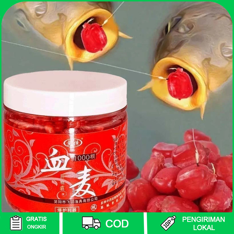 Umpan Pancing Pelet Cacing Merah Darah Aroma Kuat Ampuh Tarik Ikan Mas Semua Jenis Ikan