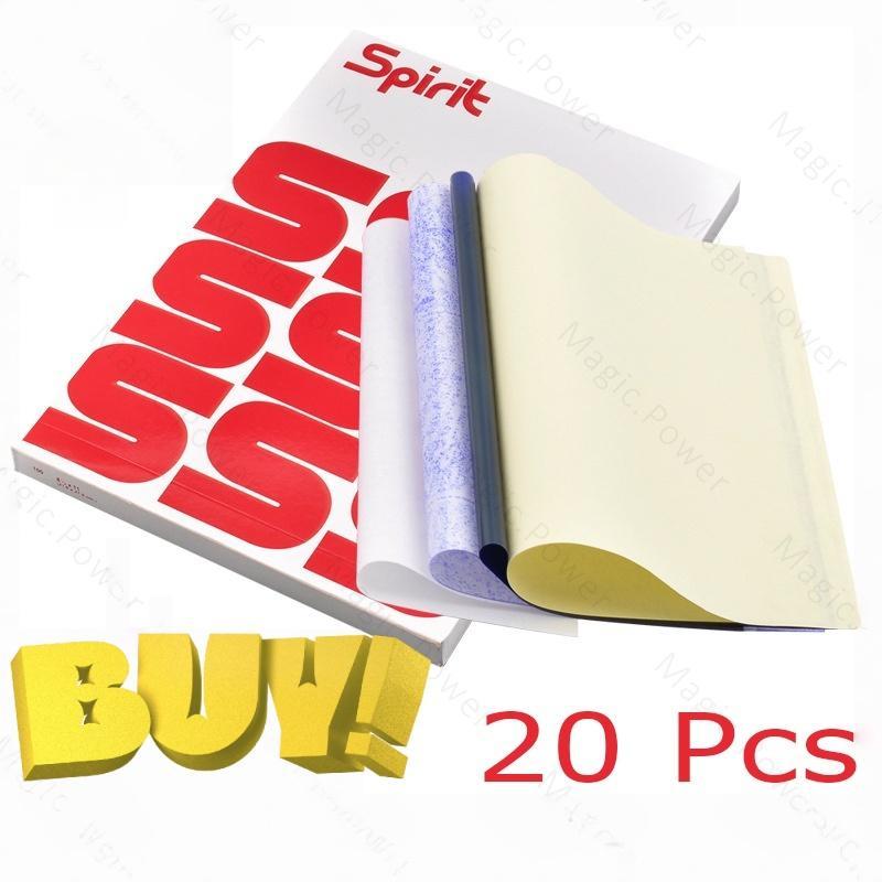 20 Pcs Kertas Transfer Tato Termal Karbon Transfer Stensil Kertas