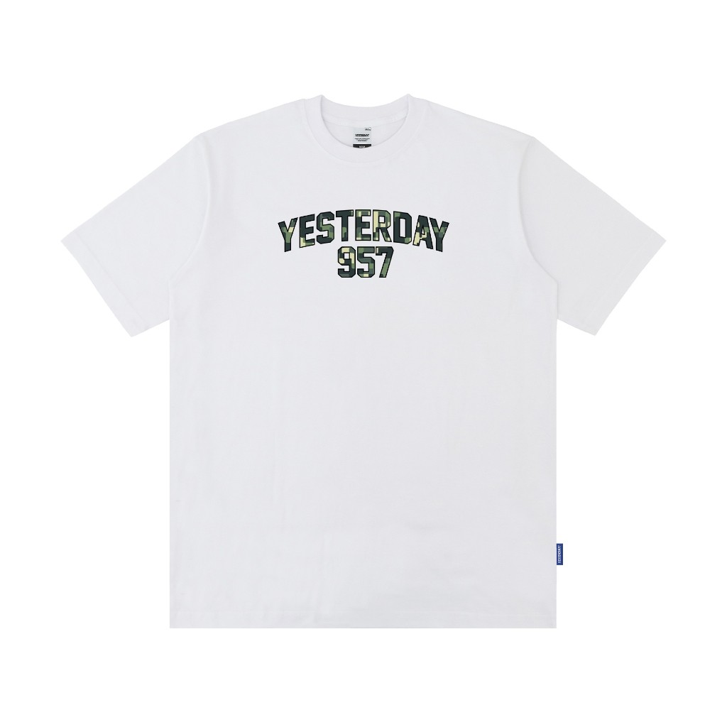 Yesterday – Baju Kaos Distro Pria Original T-Shirt Pria Cowok Keren Camo Putih