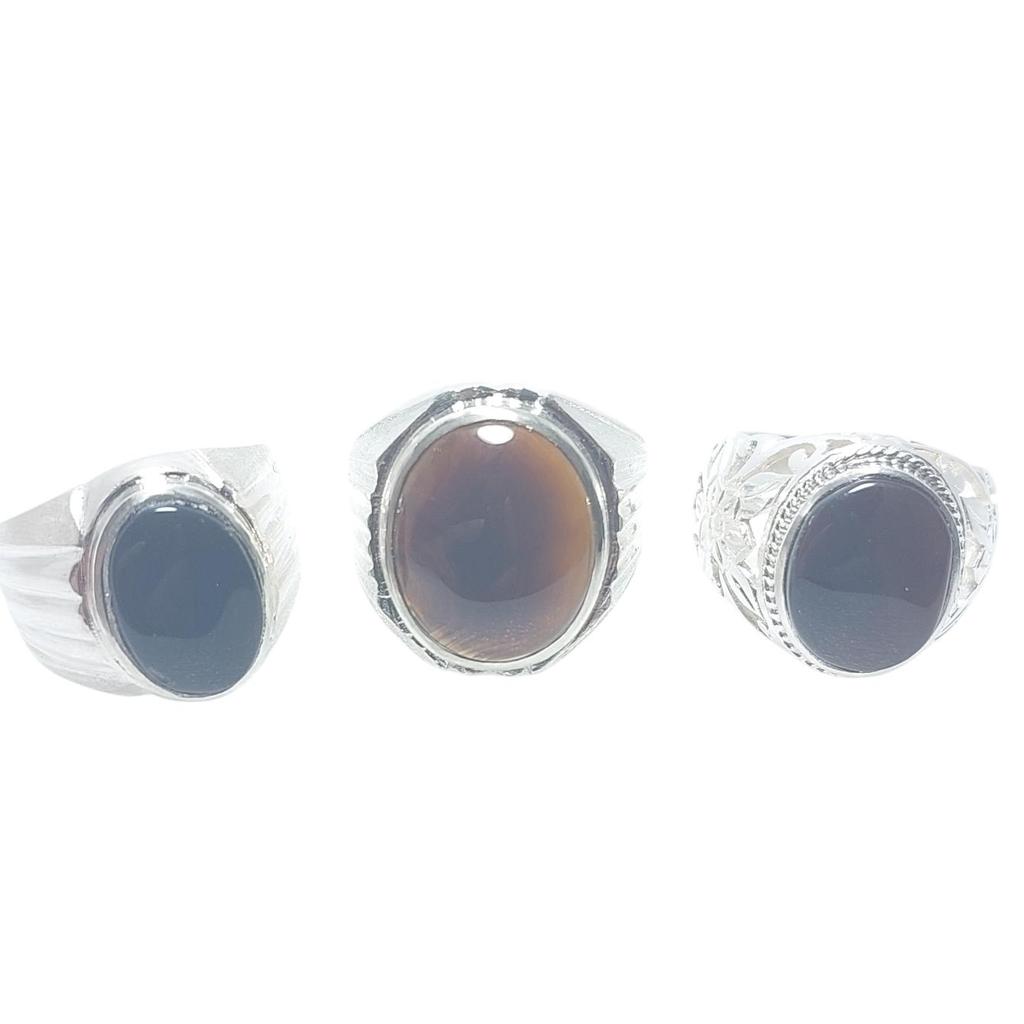 Cincin Batu Akik Yaman Hitam