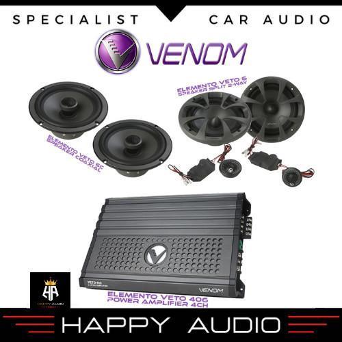 Paket Audio Mobil Full Set Sound System VENOM ELEMENTO VETO SERIES - SPEAKER+POWER
