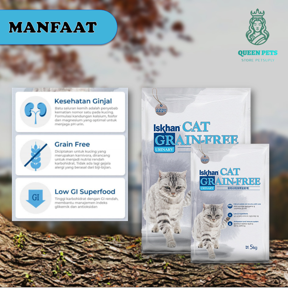 ORIGINAL CAT FOOD | Iskhan Cat Grain-Free Urinary Care 1kg Kemasan Repack