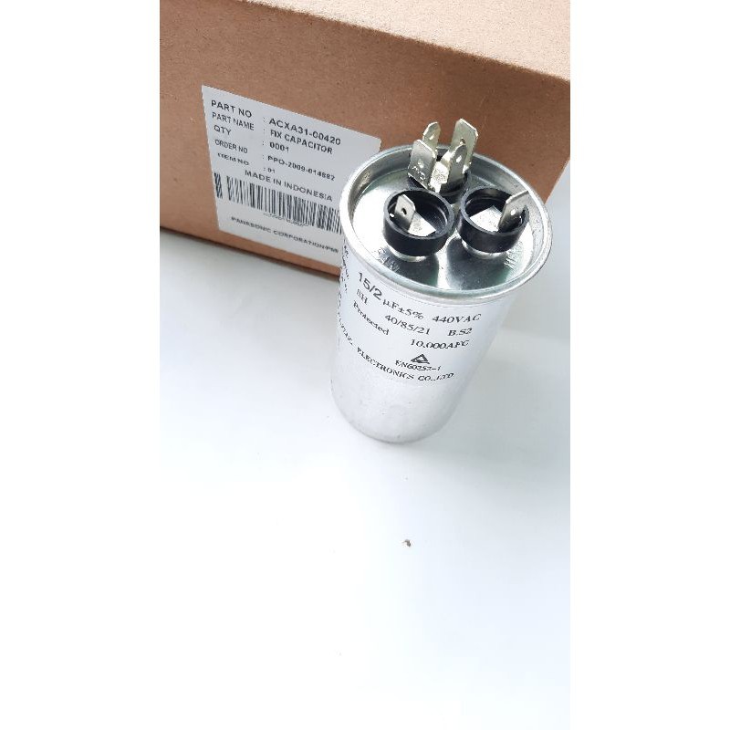 Kapasitor AC Panasonic 1/2 PK Original R32