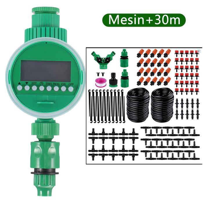 READY Automatic Digital Irrigation Water Timer Irigasi Misting Tetes Selang - 15M