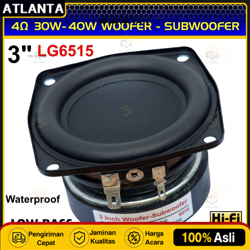 Speaker 3 inch LG-6515 Super Bass 4 ohm 30W-40W Woofer Subwoofer