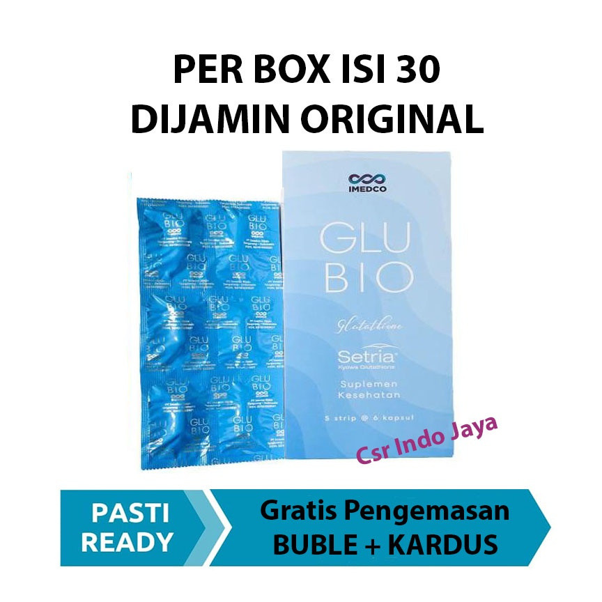 Glubio Original Glu Bio Glutathione Per Box Contains 30 Capsules