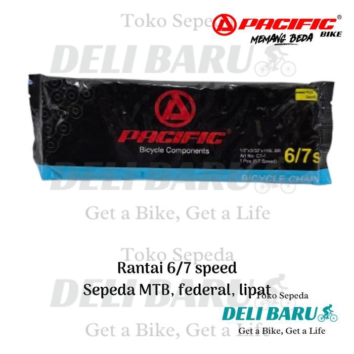 Pacific Rantai sepeda MTB lipat federal 6 7 speed - Rantai 7 pcf