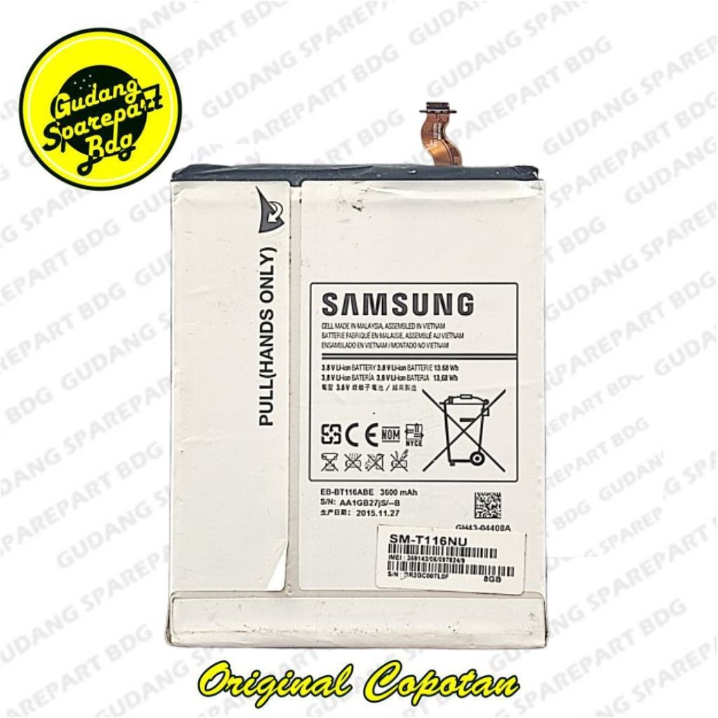Baterai Samsung Tab 3V T111 Tab 3 lite EB - BT116AEB  second copotan