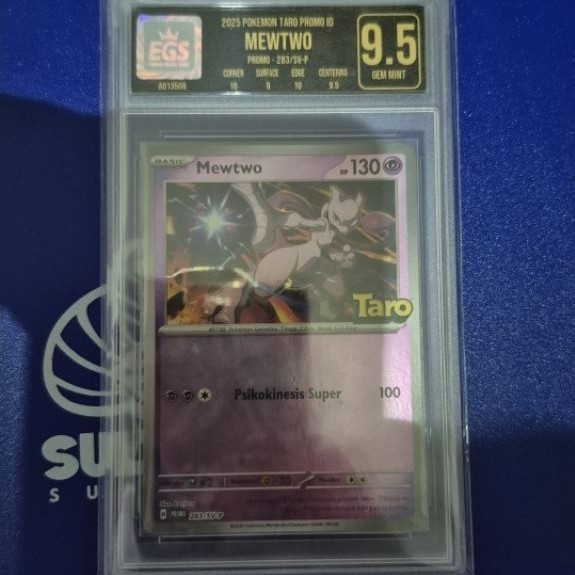 kartu pokemon mewtwo promo taro EGS SLAB