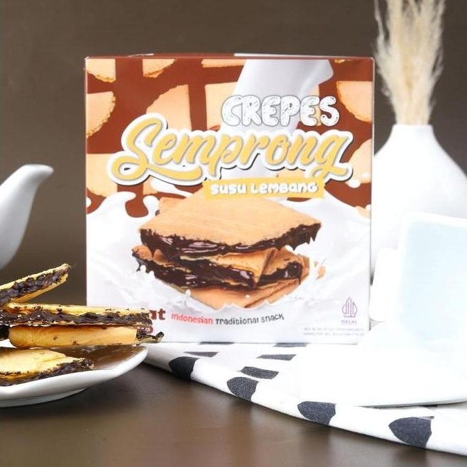 Semprong Susu Lembang - Coklat Kue Semprong Cemilan Oleh - Oleh Bandung