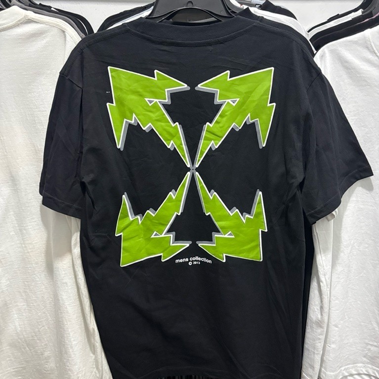 Off white xl green tee second