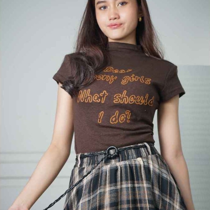 Dear Honey Girls Graphic Mock Neck Tee