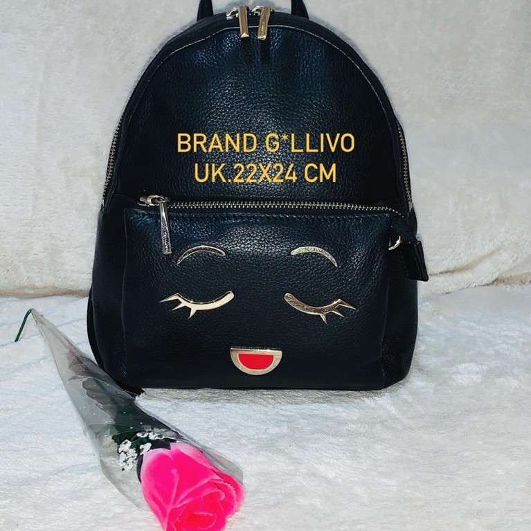 Brand G*llivo Preloved Ransel kulit wanita