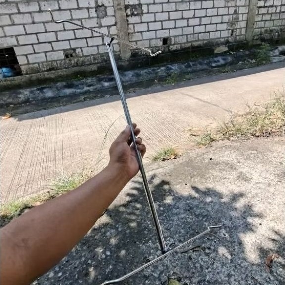 ATASAN JAGRAK H DAN 2 TEMPAT TEGEK STAINLESS STEEL
