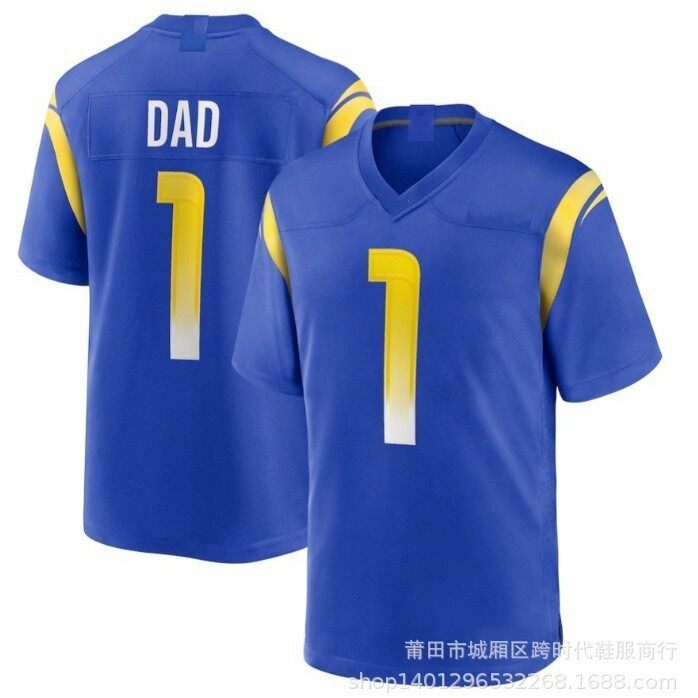 Jersey bordir untuk pria, tim NFL (American football) Los Angeles Rams, jersey bordir untuk wanita d