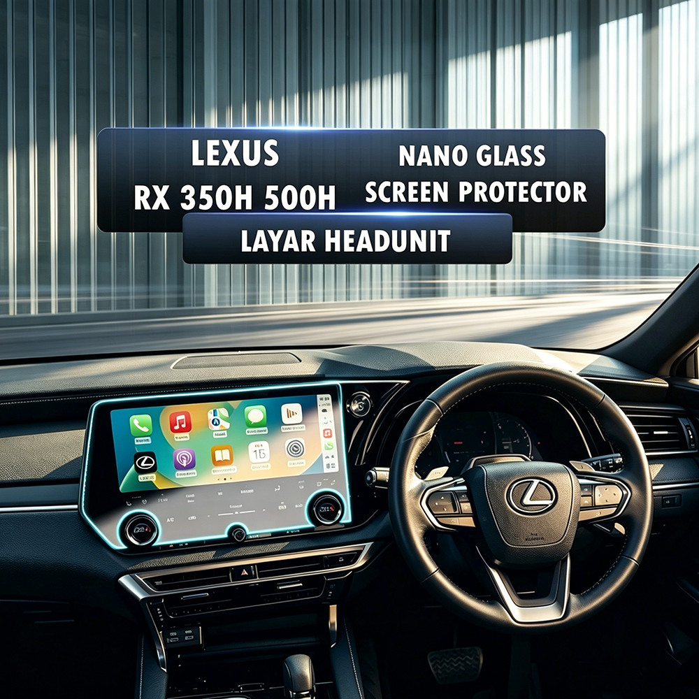 Luxevex tempered glass  FULLSET  LEXUS RX 350H RX 500H 2023 UP NANO Glass Screen Protector Layar Hea