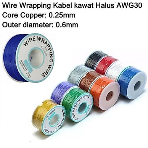 Kabel AWG30 Wire Wrapping Kawat Jumper 30AWG Kabel PCB Breadboard Kabel jumper AWG 30 awg30