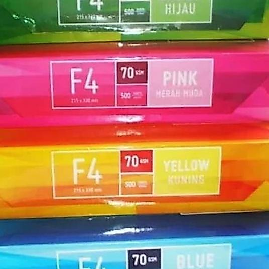Kertas F4 Warna 70 Gram Sinar Dunia