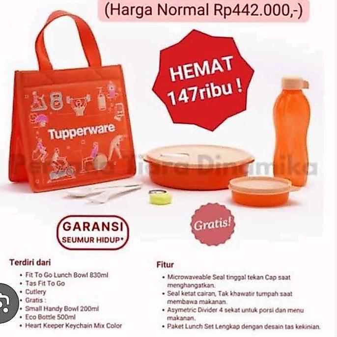 bekal makan fit to go Tupperware