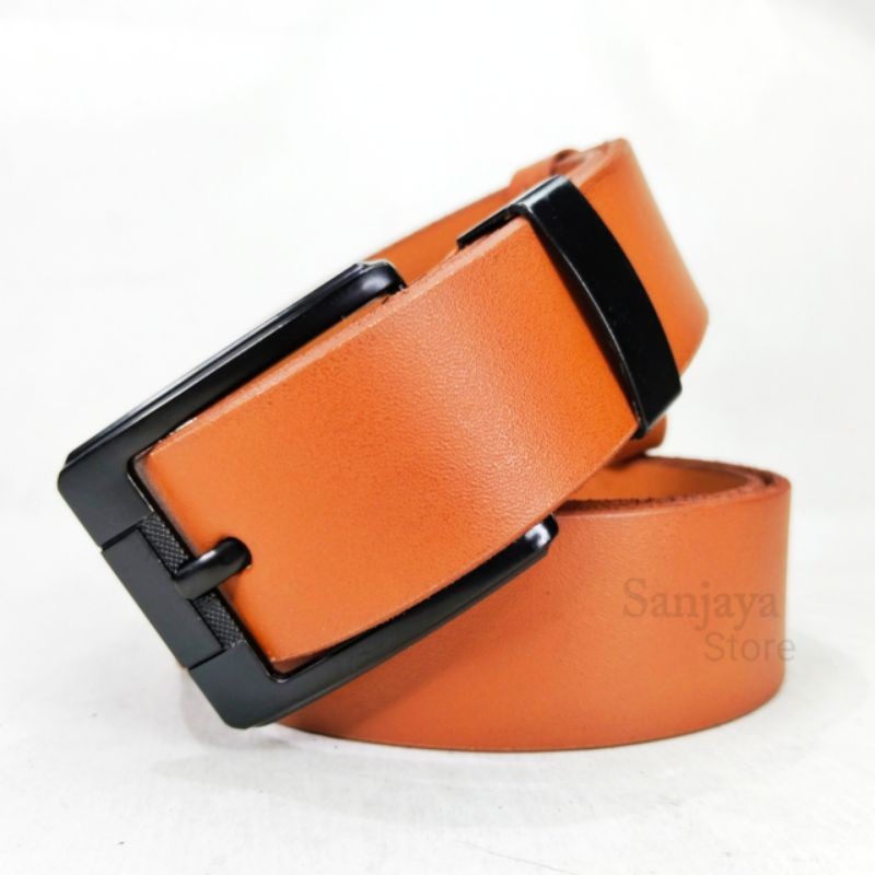 Ikat Pinggang Kulit Asli/Sabuk Kulit Pria/Gesper Kulit Asli/Belt Jumbo Cowok