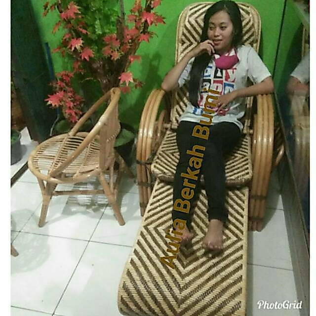 Kursi santai Rotan/Kursi Malas Rotan asli