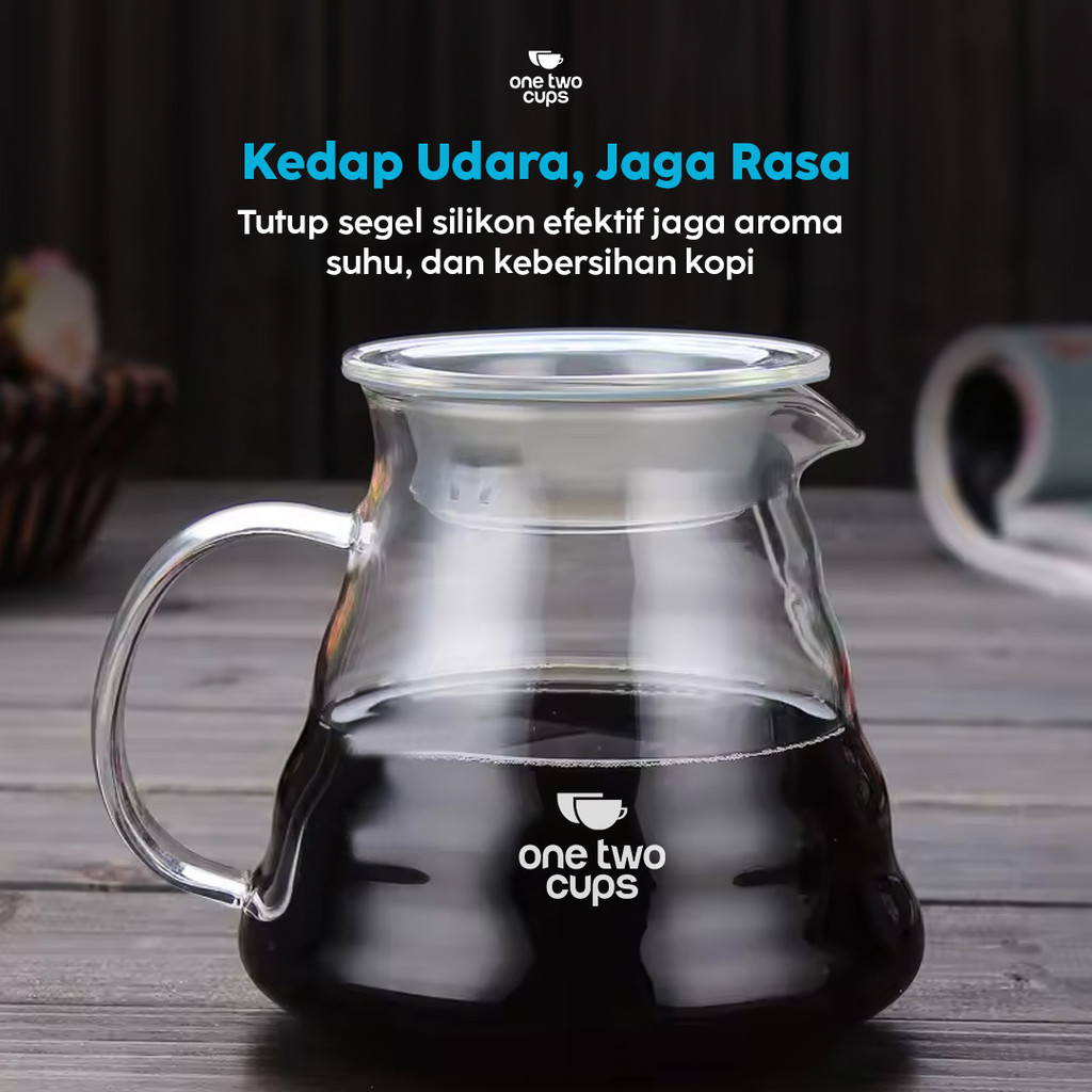 Coffee Server V60 Drip Pour Over Borosilicate Glass One Two Cups