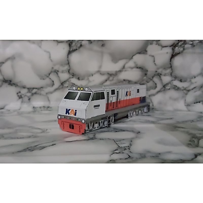DIY Miniatur Papercraft Lokomotif CC 203