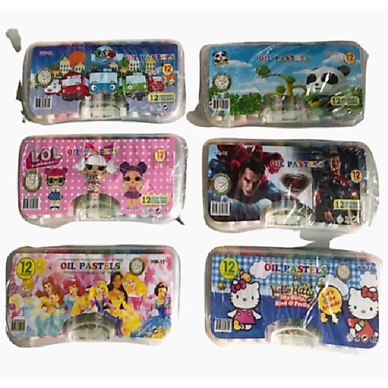 Crayon Oil Pastel Krayon Anak Oil Pastel Waterproof 12 Warna Size 6cm