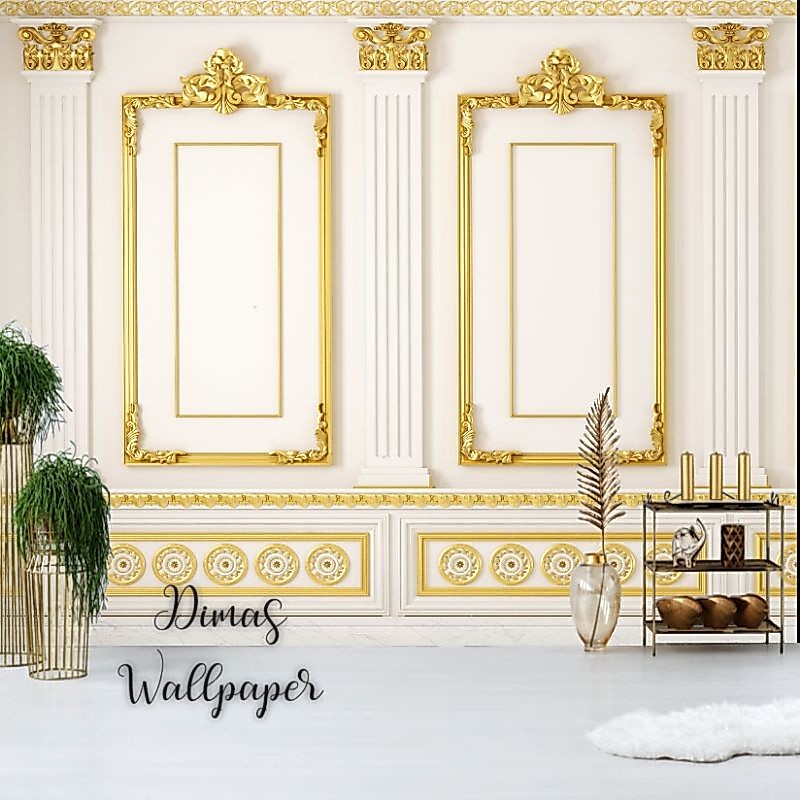 Wallpaper 3D Custom Motif Wainscoting Panelling Moulding