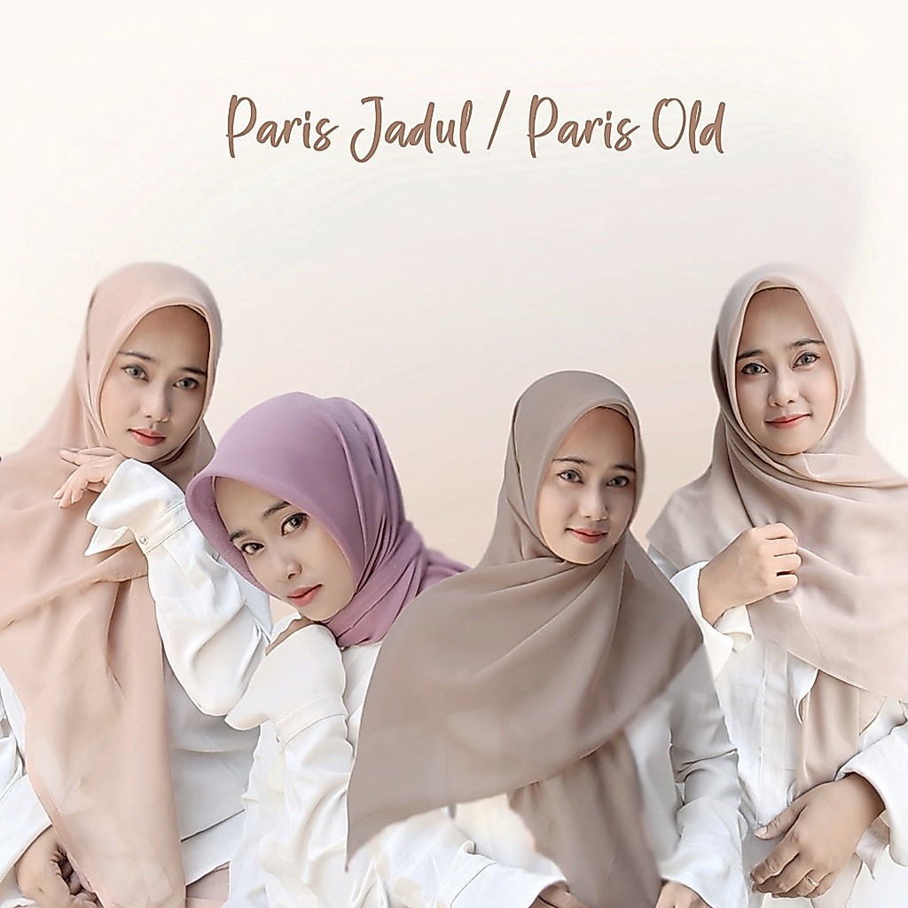 (PART 1) JACE Kerudung Segiempat PARIS JADUL Legend Jilbab Hijab Polos Voal Tegak Anti Letoy Redrose