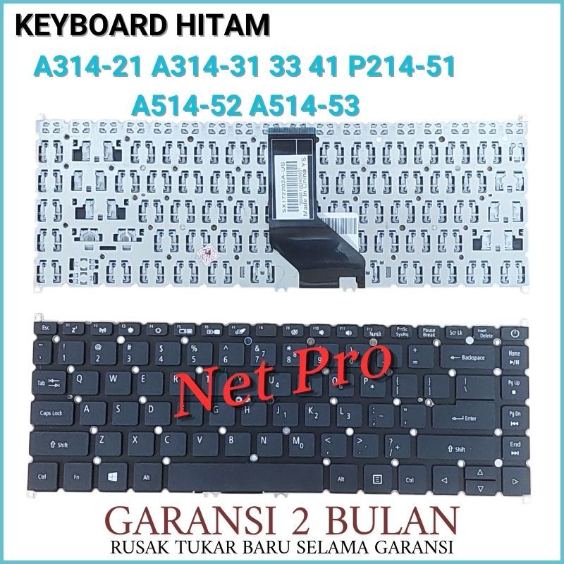 Keyboard Laptop Acer Aspire 3 A314 A314-21 A314-41 33 A314-31 Series -NPRO