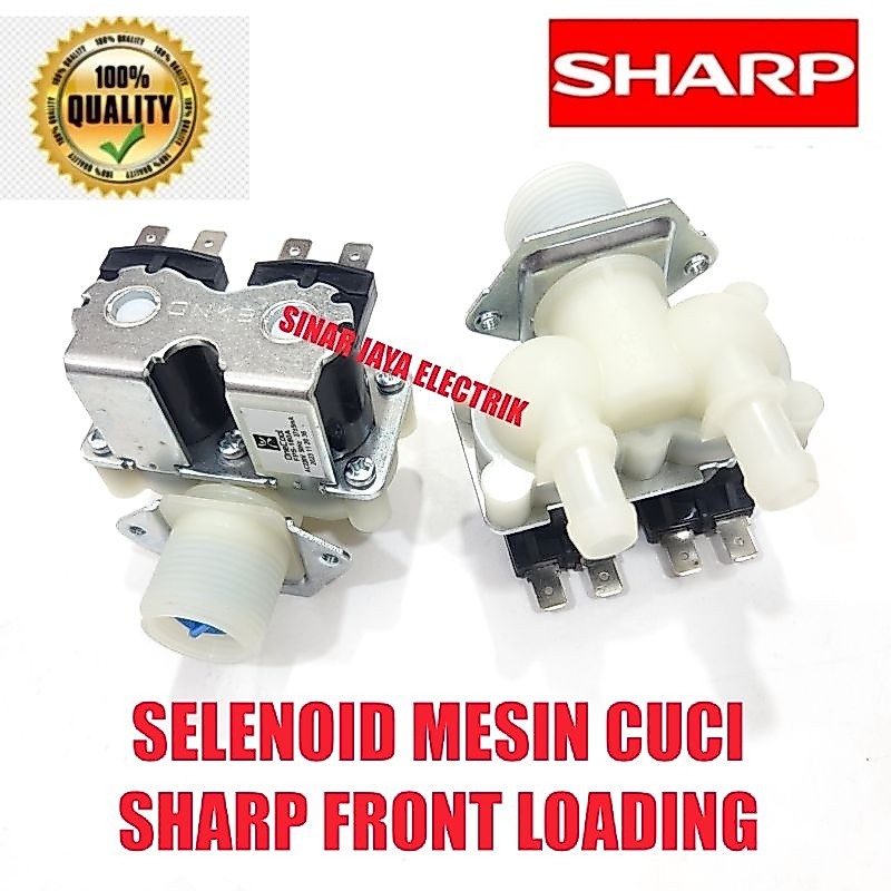 SELENOID WATER INLET VALVE MESIN CUCI SHARP 2 INLET FRONT LOADING / SELENOID MESIN CUCI SHARP