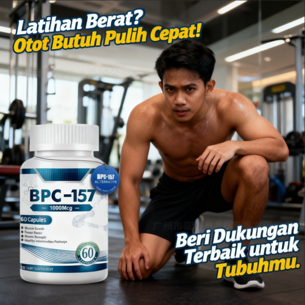 Kapsul Vegetarian BPC157 - Pemulihan & Pembentukan Otot, Suplemen Peptida Regeneratif CO470