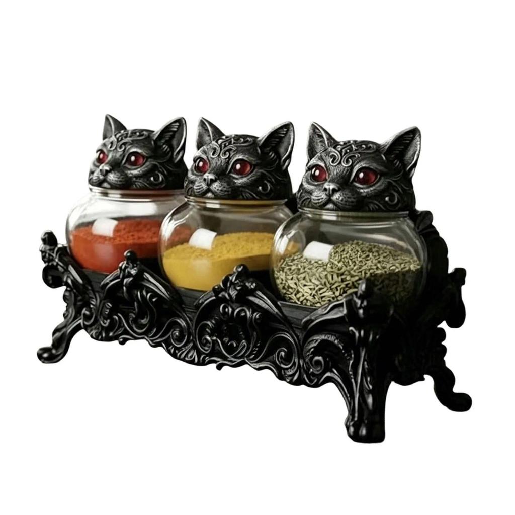 Handcrafted Spice Clear Seasoning Jars with Lids Salt Sugar Canister Witchy Vintage Glass Storage Ja