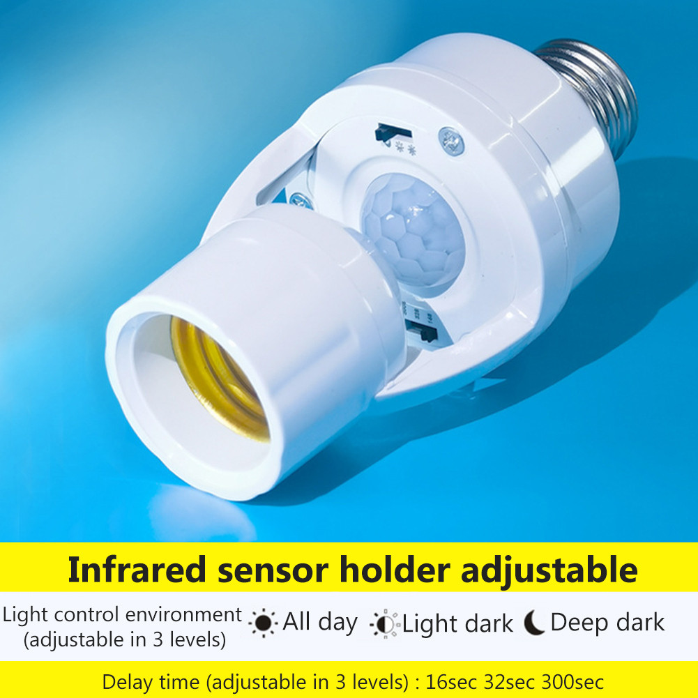 Pengontrol Sensor Gerak Otomatis E27 untuk Lampu Bohlam LED 220v