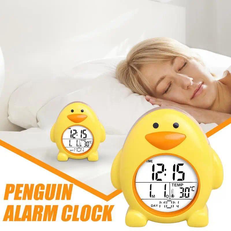 Cute gital Clock Small Desk Clock In Penguin Shape Bedroom Alarm Clock Temperature splay Perpetual C