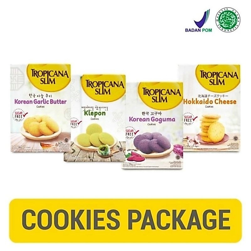 Tropicana Slim Cookies Biskuit Cookies Sehat Sugar Free Isi 5 sachet Tropicana Slim