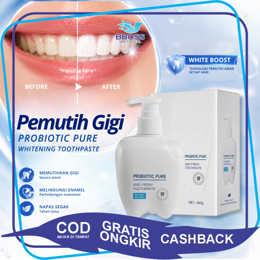 [BBOSS] BISUTANG Pasta Gigi Pemutih Gigi 260g - BISUTANG Odol Gigi Pembersih Noda Karang Gigi 260g