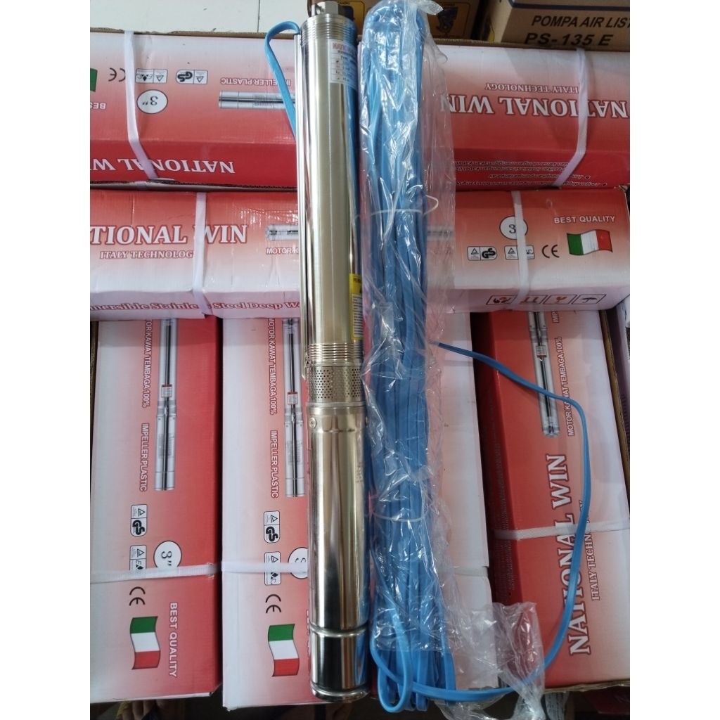 Pompa satelit submersible pump national win 0,5hp casing 3"+controlbox+kabel