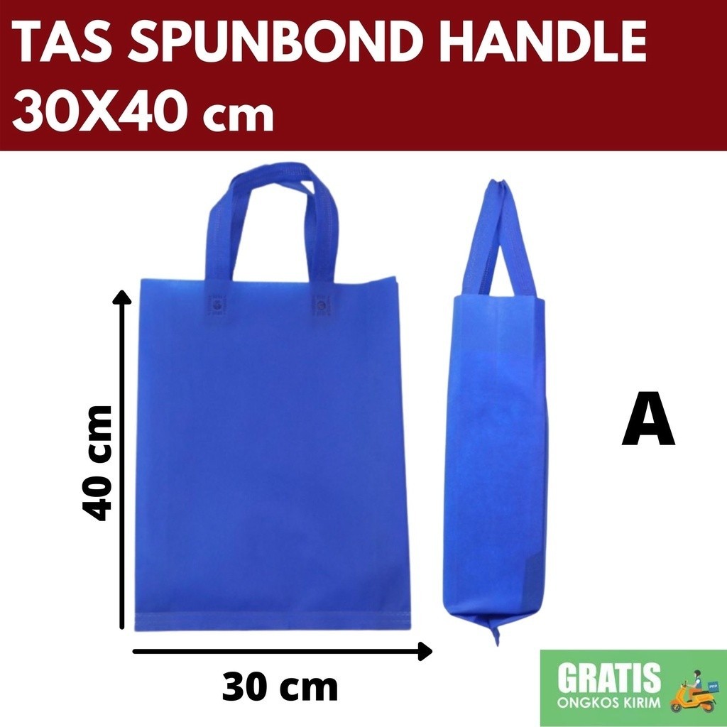 KKL TAS SPUNBOND tali SABLON CUSTOM 30x40x8 Tas Goodie Bag custom / TAS SOUVENIR GOODIE BAG / Souven