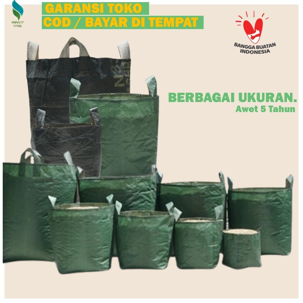 Pot Bunga Besar 50 Liter 40 x 40 Cm Pot Tanaman Planter Bag Pot Besar PlanterBag Bunga Plastik A309